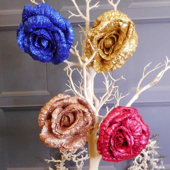 Christmas Clip on Glitter Rose Gold 16cm - X22048 t 2022