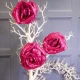 Christmas Clip on Glitter Rose Hot Pink 16cm - X22049