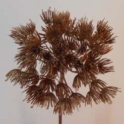 Giant Dill Flower Bronze Glitter 80cm - X21033