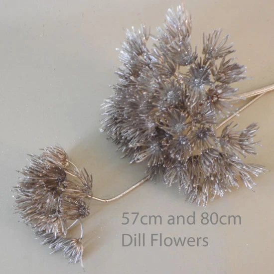 Dill Flower Champagne Gold Glitter 53cm - X21034 BAY4B