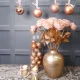 60mm Shatterproof Christmas Baubles Rose Gold Pack of 24 - X19065