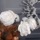 Christmas Flowers | Glitter Rose White 55cm - X22029 