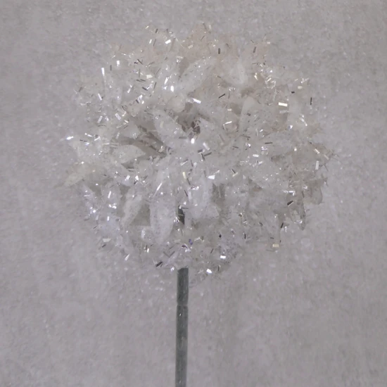 62cm White Glitter Allium - X23004 BAY4B