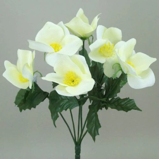 Silk Hellebores Bunch Cream - 13X010 BAY2C
