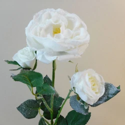 Christmas Flowers | Snowy Rose Spray White - 18X060 BAY4C