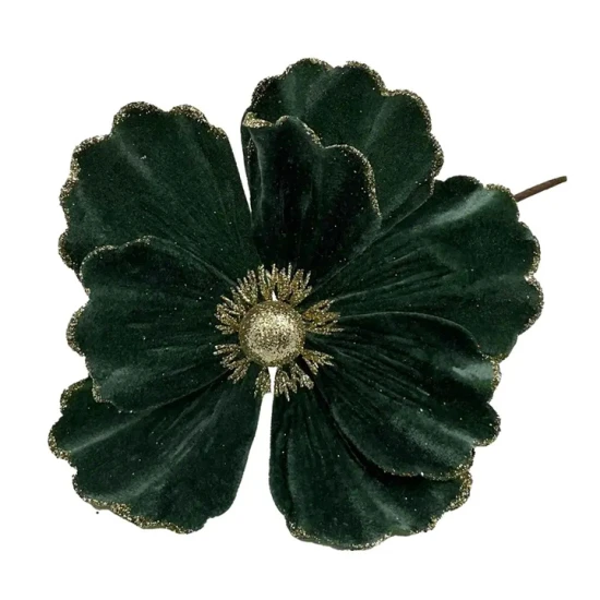 Velvet Magnolia on Short Stem Green - X25020