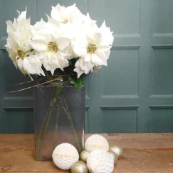 64cm Cream Velvet Poinsettia - X22011 BAY4C