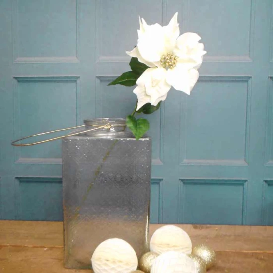 64cm Cream Velvet Poinsettia - X22011 BAY4C