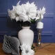 64cm White Velvet Poinsettia - X22008 