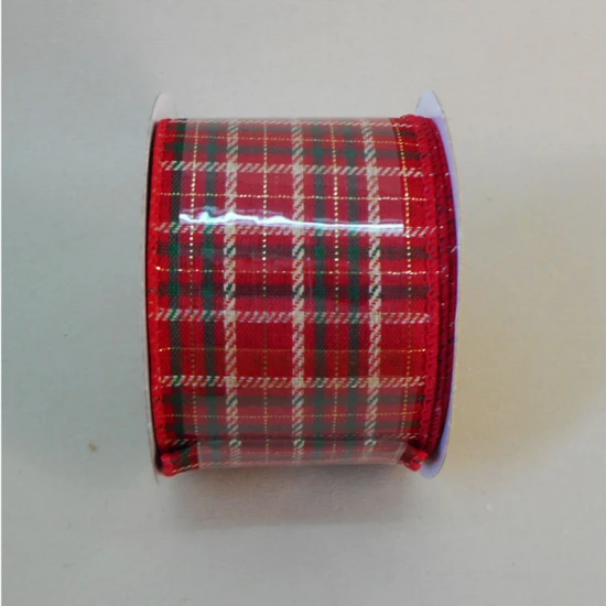 63mm Tartan Christmas Ribbon - 15X129 1B