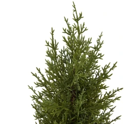 Small Christmas Fir Tree in Wood Log 38cm - X24034 BAY3B