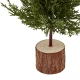 Small Christmas Fir Tree in Wood Log 38cm - X24034 BAY3B