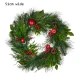Large Artificial Yule Christmas Wreaths 51cm - 17X177 