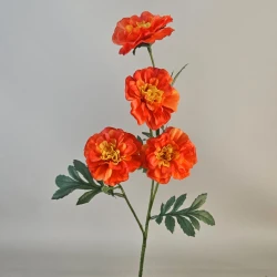 Eco Artificial Marigold Stem Orange 64cm - M092 O2