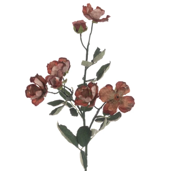 Eco Artificial Dog Rose Spray Brown 69cm - R020 KK2