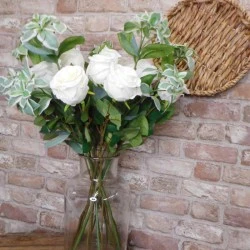 Anastasia Artificial Rose Buds Ivory 56cm - R922 S2