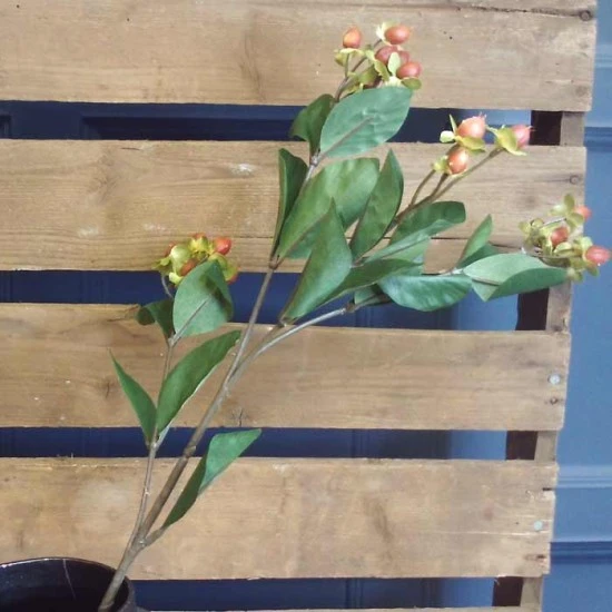 Artificial Hypericum Berries Brown 60cm - H007 E3