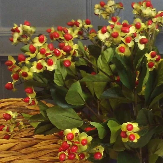 Artificial Hypericum Berries Red 60cm - H138 G3