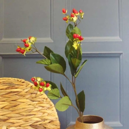 Artificial Hypericum Berries Red 60cm - H138 G3