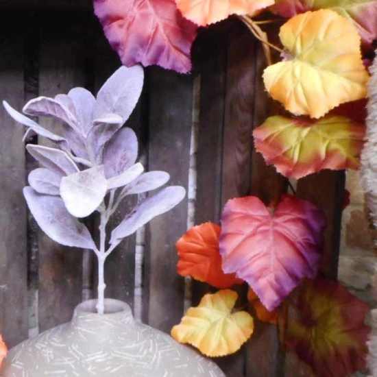 Artificial Lambs Ears Short Stem Burgundy - LAM005 C3