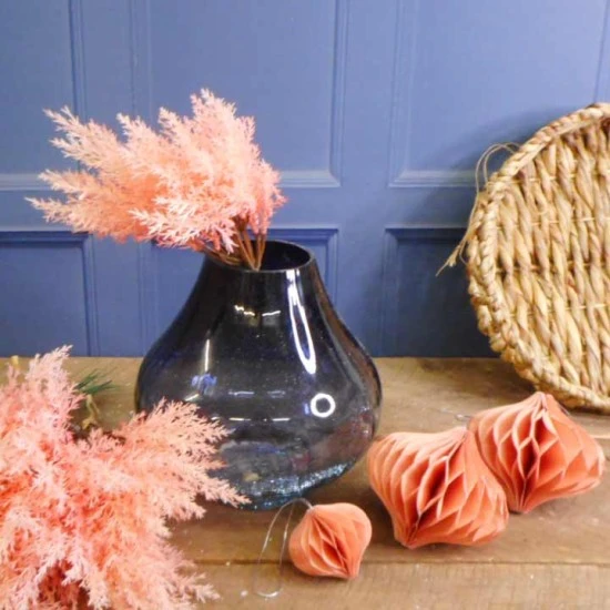 Artificial Pampas Grass Pick x 6 Coral Pink 37cm - PAM029 M3