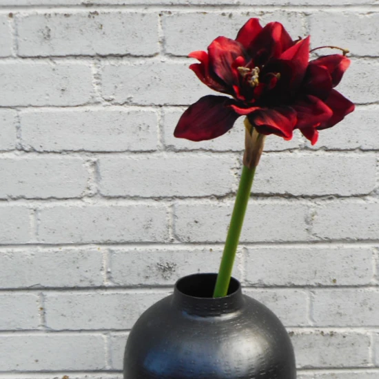 Artificial Amaryllis Flowers Red 55cm - A011 