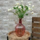 Large Glass Bottle Flower Vase Dusky Pink 29cm - GL015 11C