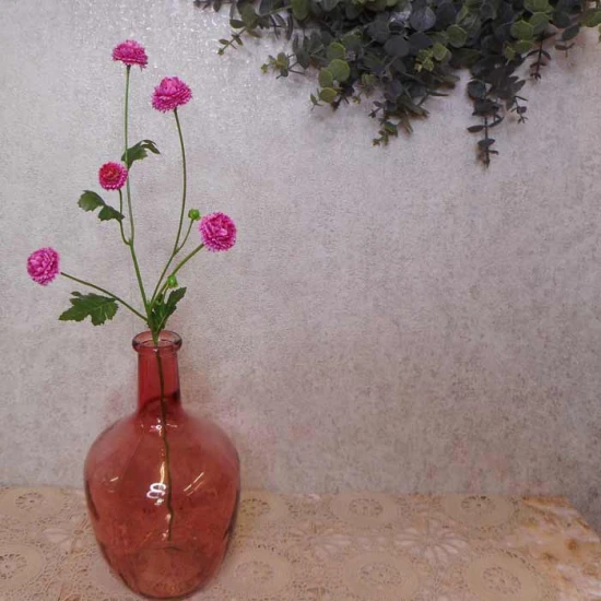 Artificial Button Asters Hot Pink 58cm - A112 A2