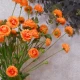 Artificial Button Asters Orange 58cm - A113 A3