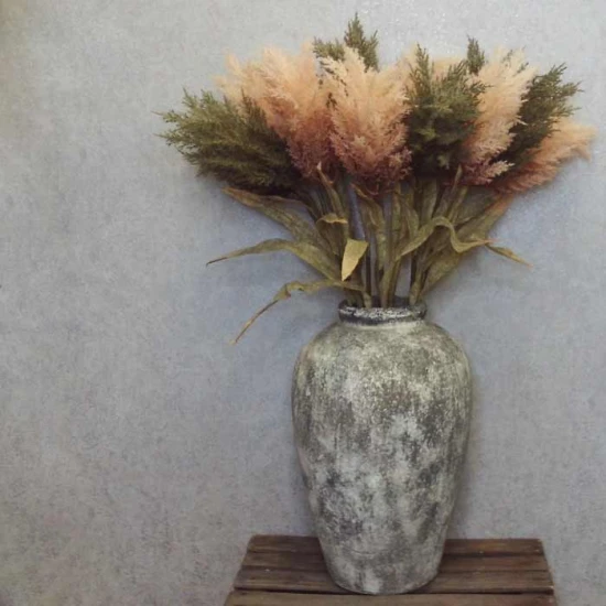 Artificial Pampas Olive Green 89cm | Faux Dried Flowers - A071 J1