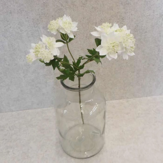 Artificial Astrantia White 65cm - A105 A2