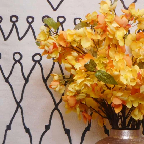 Artificial Cherry Blossom Branch Yellow Flowers 77cm - B059 A3