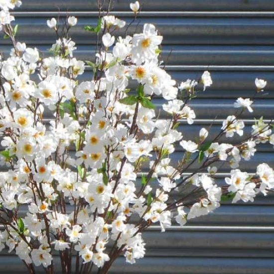 Artificial Apple Blossom XL Ivory 120cm - C119 D2