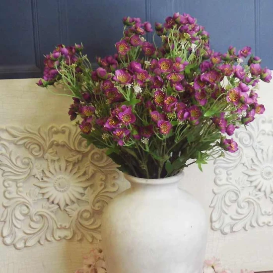 Artificial Buttercups Dark Pink 63cm - B080 B3