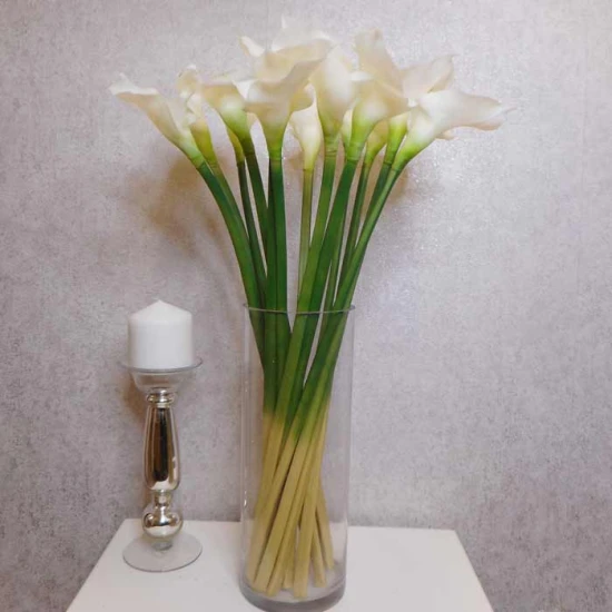 40cm x 15cm Clear Glass Cylinder Vase - GL028 7A