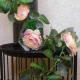 Artificial Camellias Garland Coral Pink Peach 180cm - C026 A4