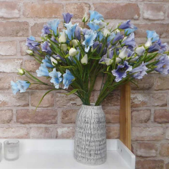 Artificial Campanula Bell Flowers Purple 49cm - B070 A4