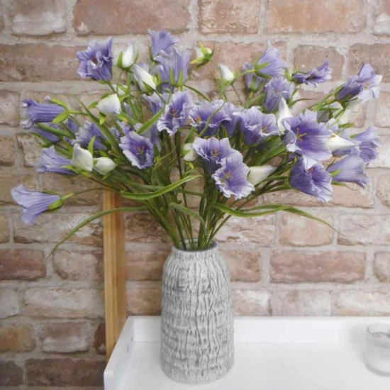 Artificial Campanula Bell Flowers Purple 49cm - B070 A4