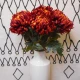 Artificial Bloom Chrysanthemum Dark Orange 73cm - C020 