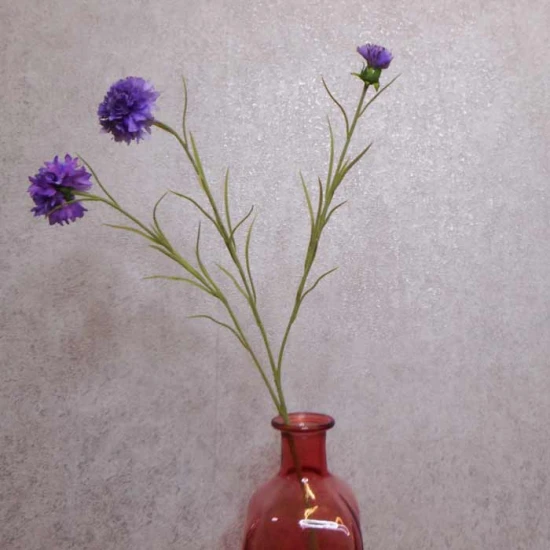 Artificial Meadow Cornflowers Purple Flowers 56cm - C158 N2