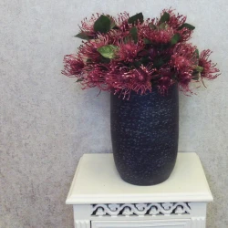 Aztec Dark Grey Textured Vase 30cm - VS025 9D