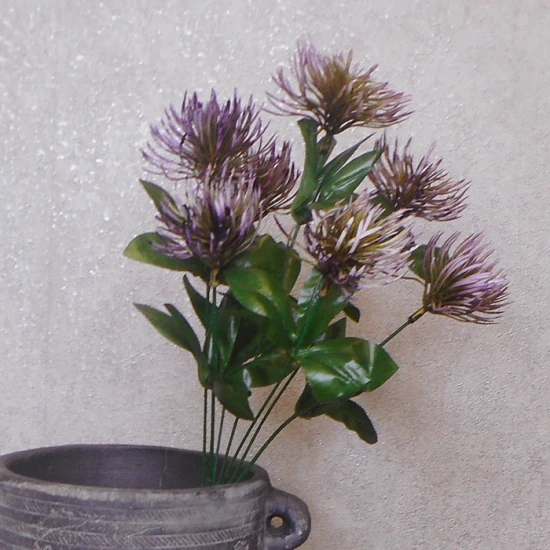 Artificial Pincushion Protea Plant Purple 40cm - L094 GG1