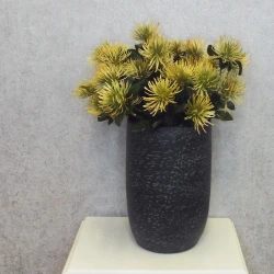 Artificial Pincushion Protea Plant Yellow 40cm - L093 HH1