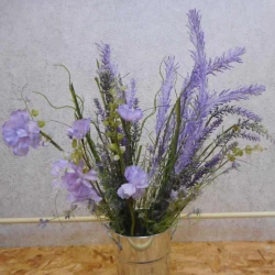 Artificial Meadow Flower Bouquet Lilac Wild Flowers 65cm - M003 BX10