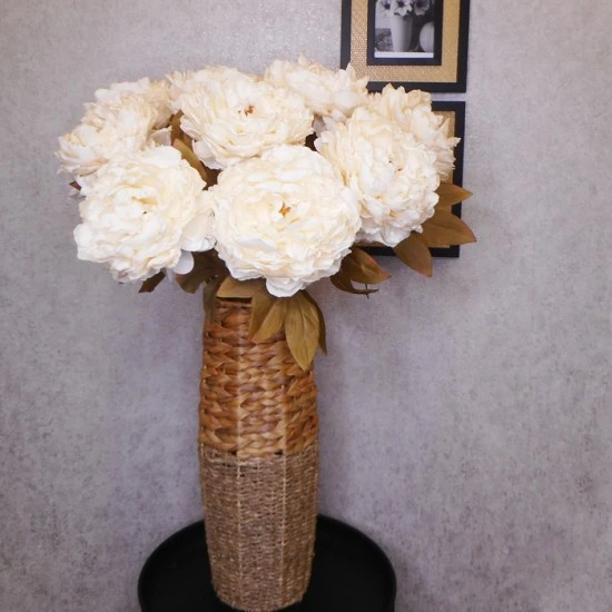 Antique Peony Cream | Faux Dried Flowers 76cm - P082 L4