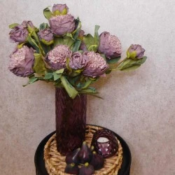 Antique Peony Mauve | Faux Dried Flowers 50cm - P028 U4