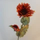 Antique Ruffled Poppy Burnt Orange 75cm | Faux Dried Flowers - P050 K3