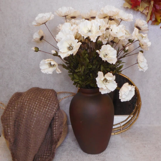 Artificial Poppies Blush Peach 70cm  - P177 K2