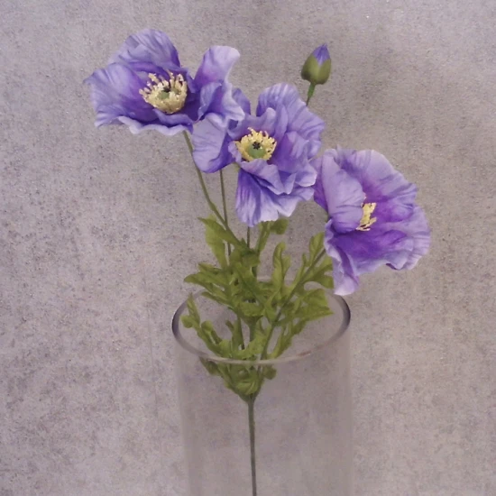 Artificial Poppies Lilac Purple 70cm - P128 M3