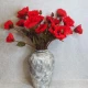 Luxury Artificial Oriental Poppies Red 86cm - P147 L4